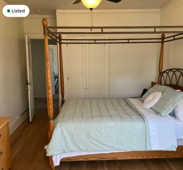 Bedroom in an illustrative rental listing